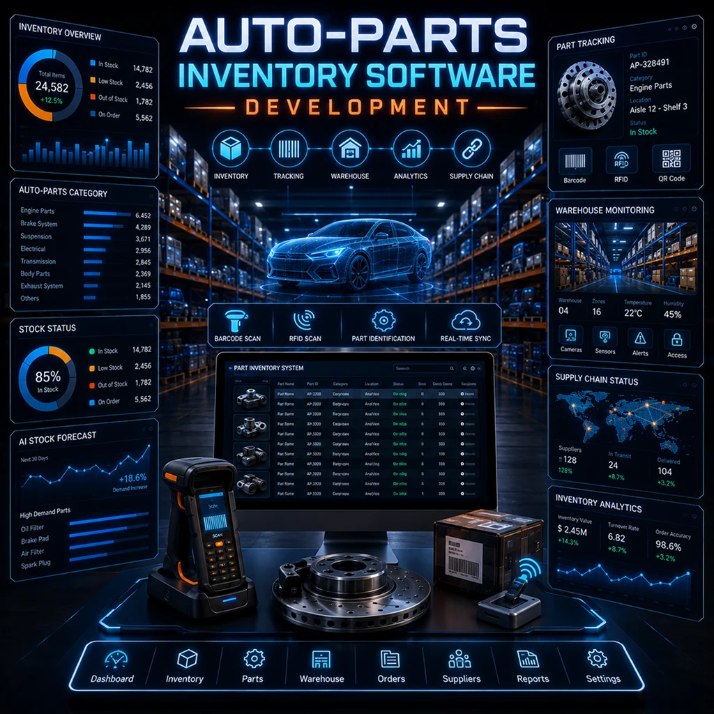 Auto spare parts inventory management systems